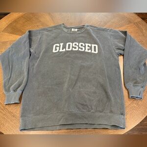 Glossed Sweatshirt - Size Large - Heather Grey